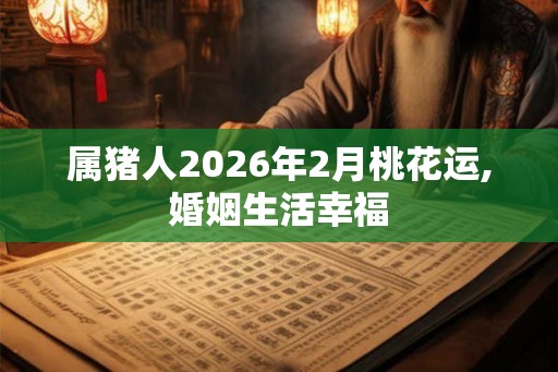 属猪人2026年2月桃花运,婚姻生活幸福 属猪人2026年2月桃花运,婚姻生活幸福