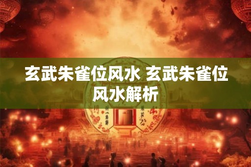 玄武朱雀位风水 玄武朱雀位风水解析