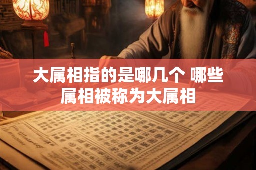 大属相指的是哪几个 哪些属相被称为大属相