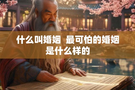 什么叫婚姻  最可怕的婚姻是什么样的