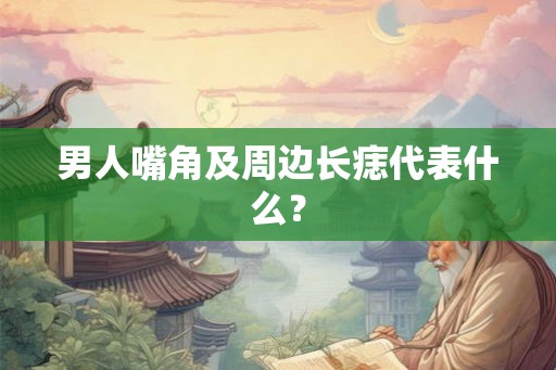 男人嘴角及周边长痣代表什么？