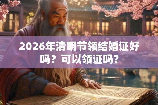 2026年清明节领结婚证好吗？可以领证吗？
