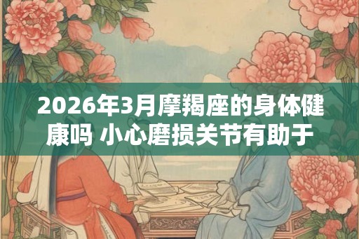 2026年3月摩羯座的身体健康吗 小心磨损关节有助于保持健康