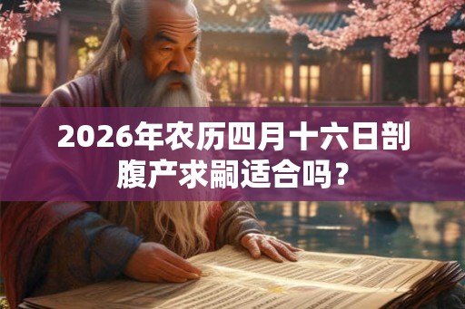 2026年农历四月十六日剖腹产求嗣适合吗？