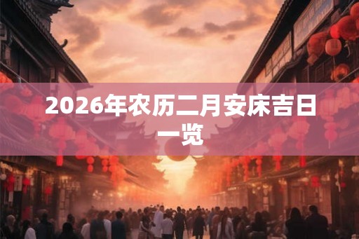 2026年农历二月安床吉日一览