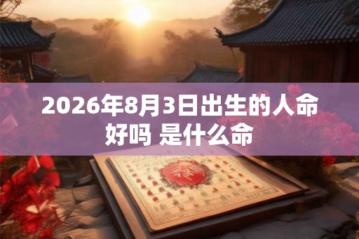 2026年8月3日出生的人命好吗 是什么命