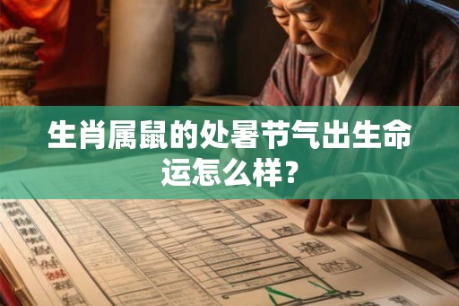 生肖属鼠的处暑节气出生命运怎么样？
