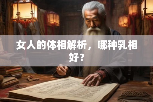 女人的体相解析，哪种乳相好？