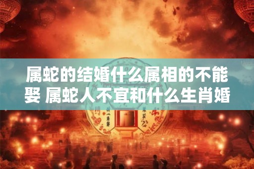 属蛇的结婚什么属相的不能娶 属蛇人不宜和什么生肖婚配