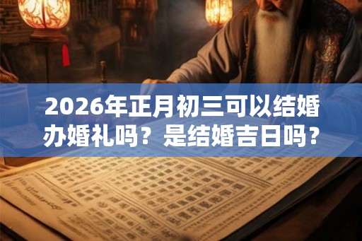 2026年正月初三可以结婚办婚礼吗？是结婚吉日吗？
