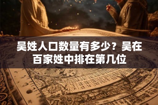 吴姓人口数量有多少？吴在百家姓中排在第几位
