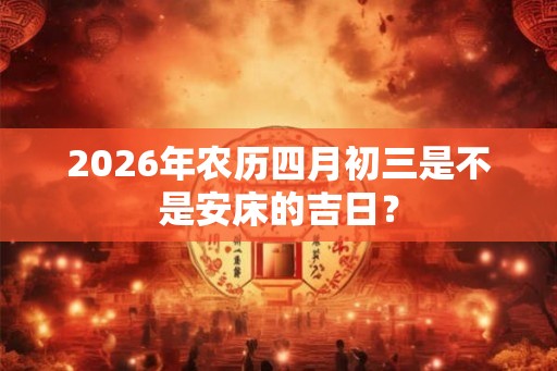 2026年农历四月初三是不是安床的吉日？