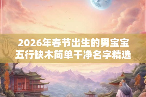 2026年春节出生的男宝宝五行缺木简单干净名字精选 2026年春节出生的男宝宝五行缺木简单干净名字精选