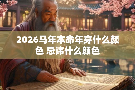 2026马年本命年穿什么颜色 忌讳什么颜色 2026马年本命年穿什么颜色 忌讳什么颜色