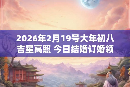 2026年2月19号大年初八吉星高照 今日结婚订婚领证皆宜
