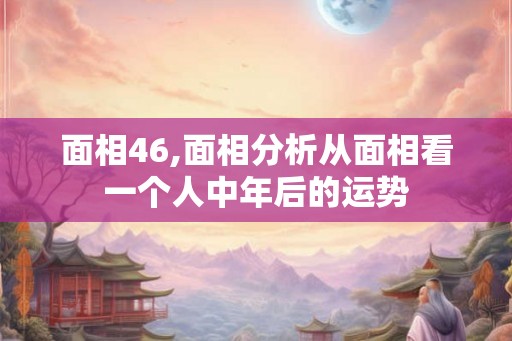 面相46,面相分析从面相看一个人中年后的运势