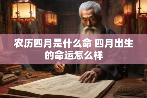 农历四月是什么命 四月出生的命运怎么样