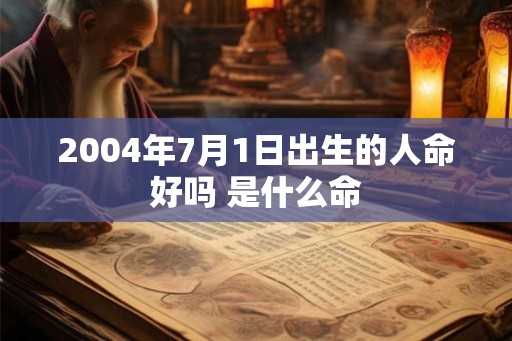 2004年7月1日出生的人命好吗 是什么命