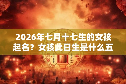 2026年七月十七生的女孩起名？女孩此日生是什么五行？