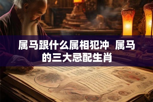 属马跟什么属相犯冲  属马的三大忌配生肖