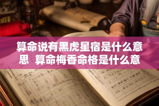 算命说有黑虎星宿是什么意思  算命梅香命格是什么意思