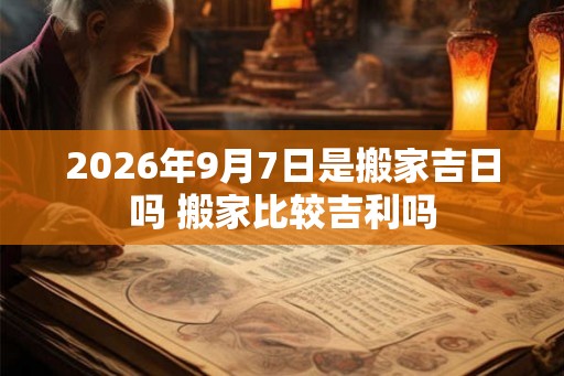 2026年9月7日是搬家吉日吗 搬家比较吉利吗