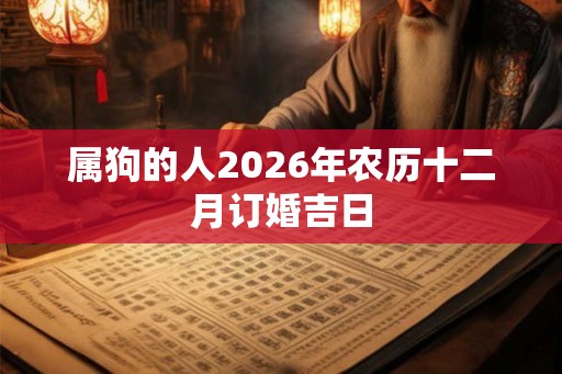 属狗的人2026年农历十二月订婚吉日