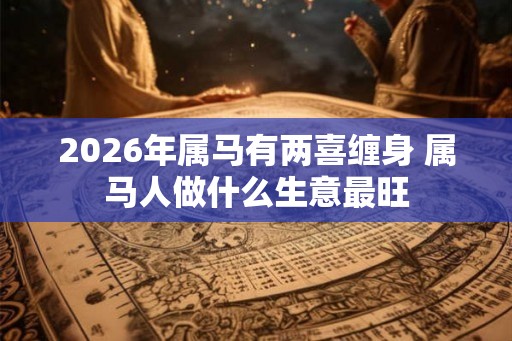 2026年属马有两喜缠身 属马人做什么生意最旺