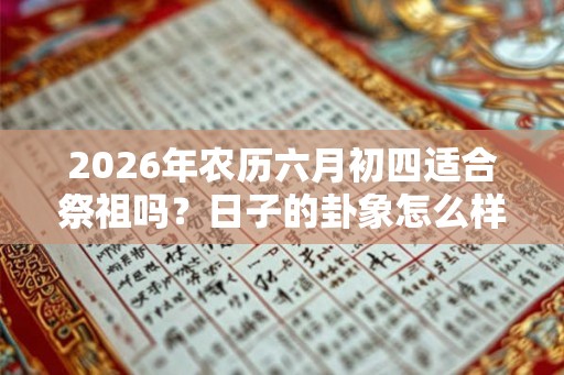 2026年农历六月初四适合祭祖吗？日子的卦象怎么样？