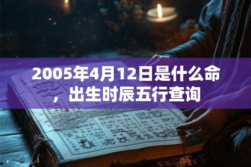 2005年4月12日是什么命，出生时辰五行查询