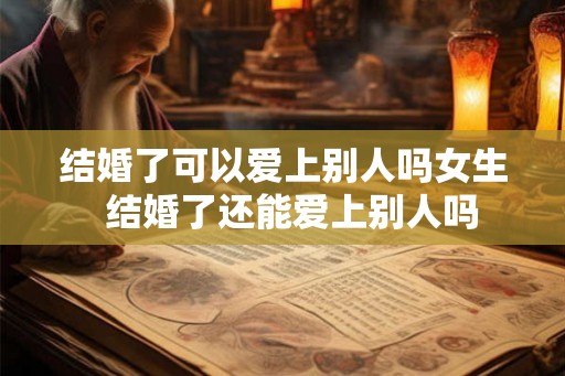 结婚了可以爱上别人吗女生  结婚了还能爱上别人吗