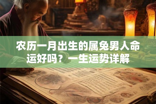 农历一月出生的属兔男人命运好吗？一生运势详解