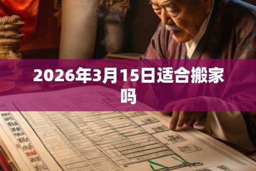 2026年3月15日适合搬家吗