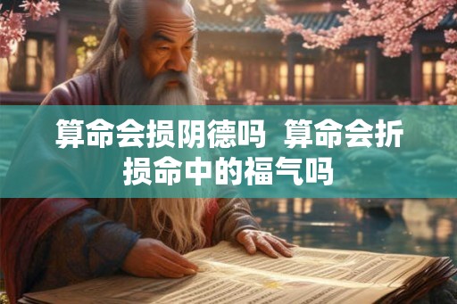 算命会损阴德吗  算命会折损命中的福气吗