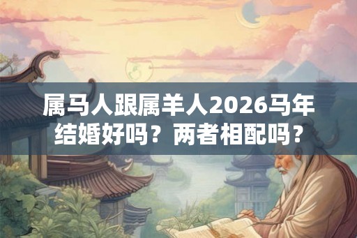 属马人跟属羊人2026马年结婚好吗?两者相配吗? 属马人跟属羊人2026马年结婚好吗?两者相配吗?