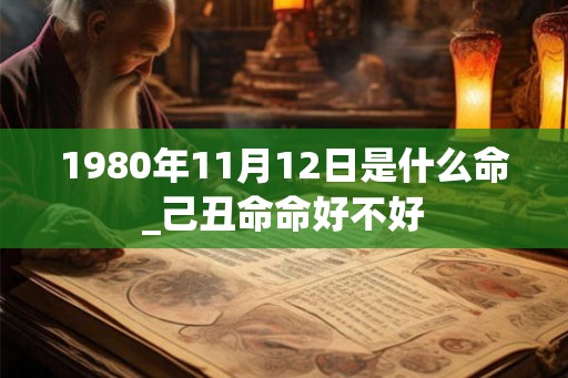 1980年11月12日是什么命_己丑命命好不好