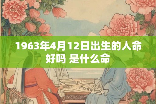 1963年4月12日出生的人命好吗 是什么命