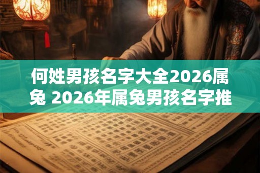 何姓男孩名字大全2026属兔 2026年属兔男孩名字推荐