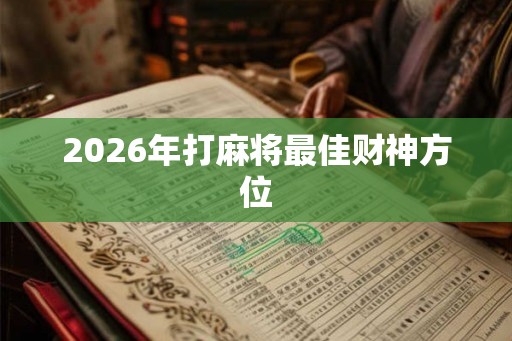 2026年打麻将最佳财神方位