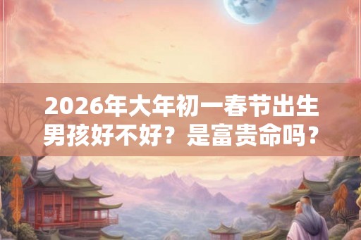 2026年大年初一春节出生男孩好不好？是富贵命吗？