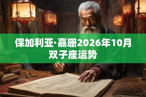 保加利亚·嘉珊2026年10月双子座运势