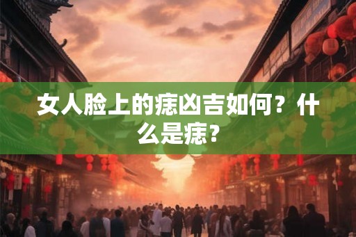 女人脸上的痣凶吉如何？什么是痣？