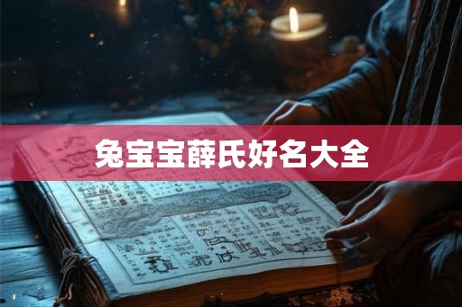 兔宝宝薛氏好名大全