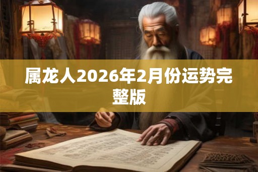 属龙人2026年2月份运势完整版