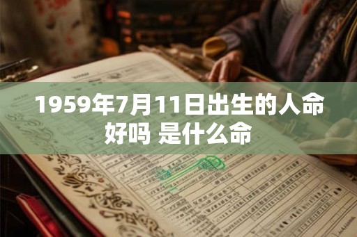 1959年7月11日出生的人命好吗 是什么命