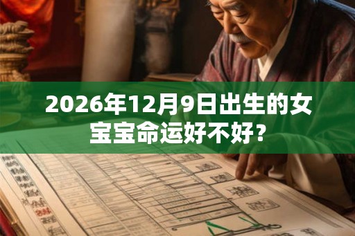 2026年12月9日出生的女宝宝命运好不好？