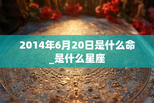 2014年6月20日是什么命_是什么星座