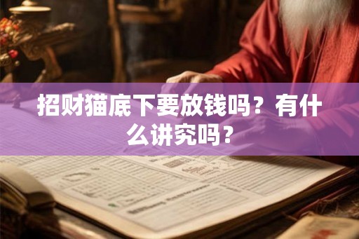 招财猫底下要放钱吗?有什么讲究吗? 招财猫底下要放钱吗?有什么讲究吗?