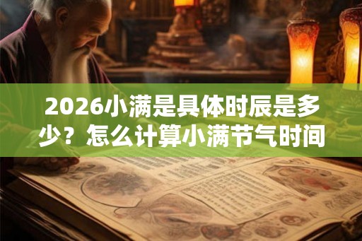 2026小满是具体时辰是多少？怎么计算小满节气时间？