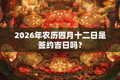 2026年农历四月十二日是签约吉日吗？